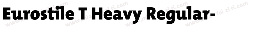 Eurostile T Heavy Regular字体转换